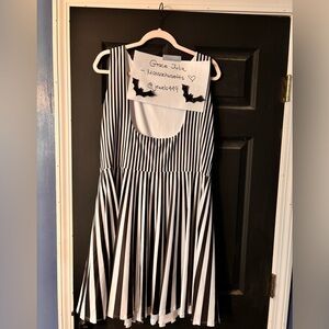 Black and White Striped Dress